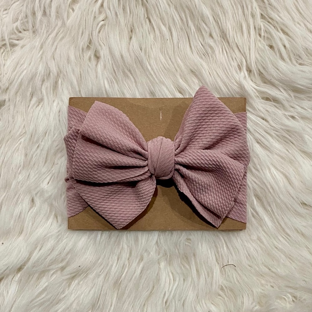 Light Rose Messy Bow Headwrap